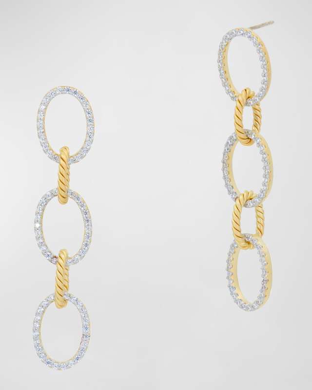 Bright Sky Chain-Link Cubic Zirconia Earrings